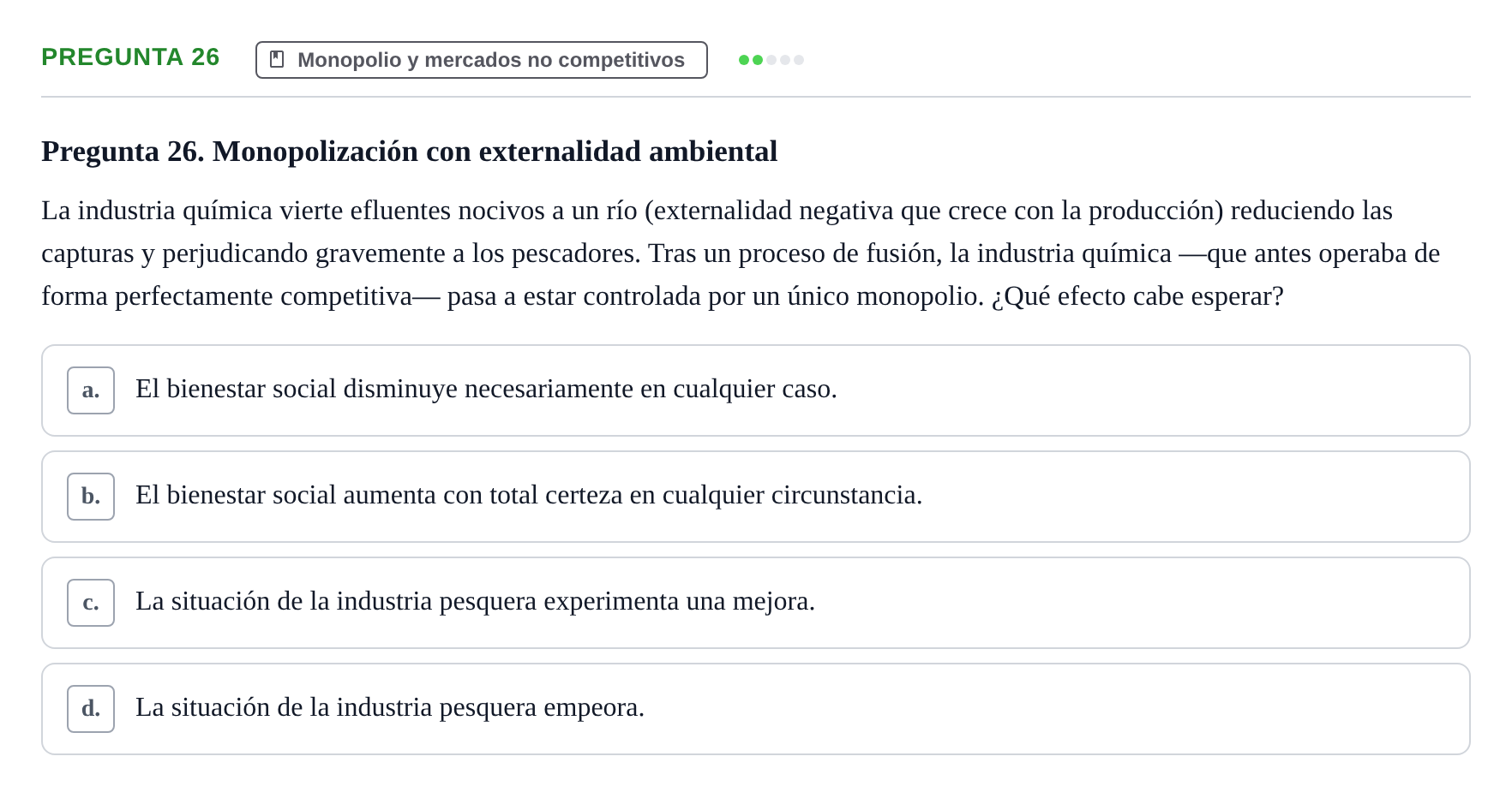 Enunciado: Pregunta 26 · 6 Introducció a la Microeconomia UPF 2018