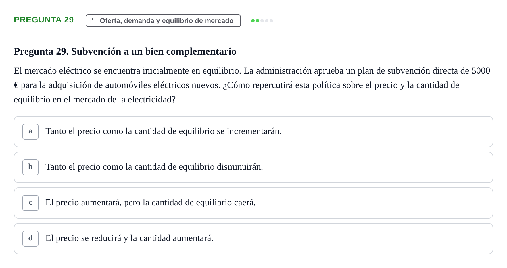 Enunciado: Pregunta 29 · 6 Introducció a la Microeconomia UPF 2018