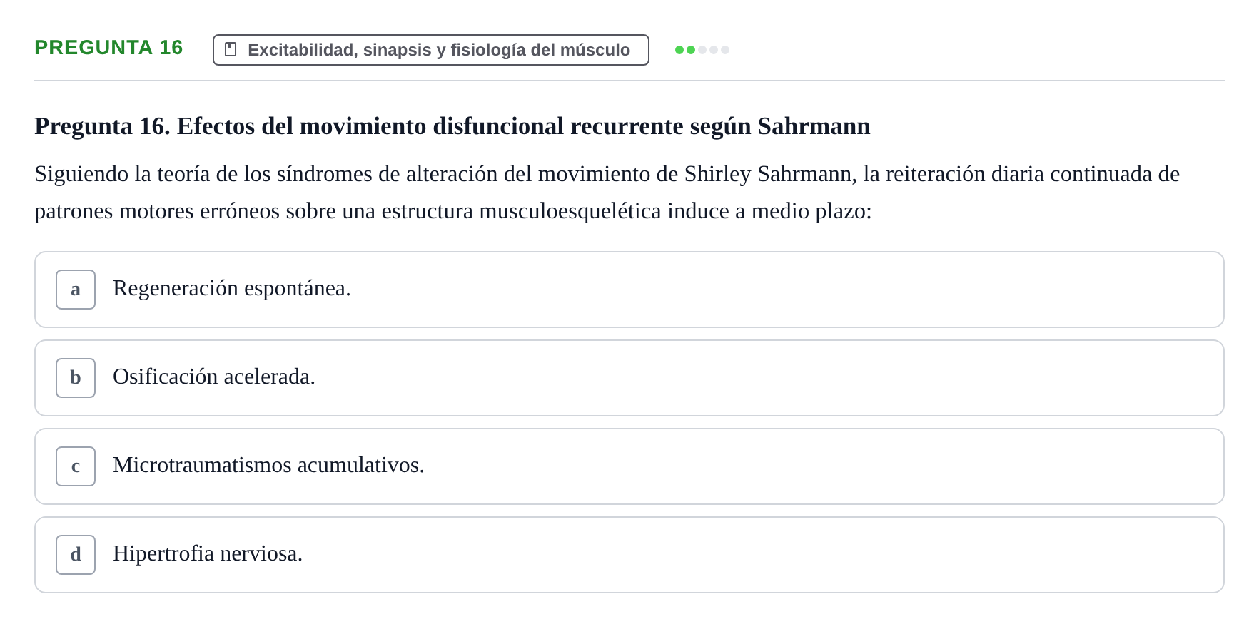 Enunciado: Pregunta 16