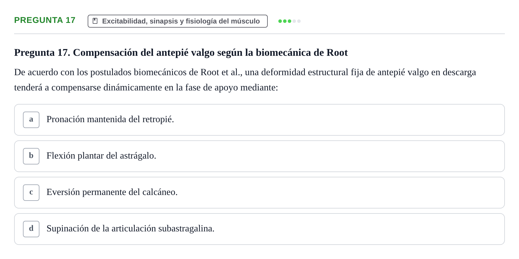 Enunciado: Pregunta 17