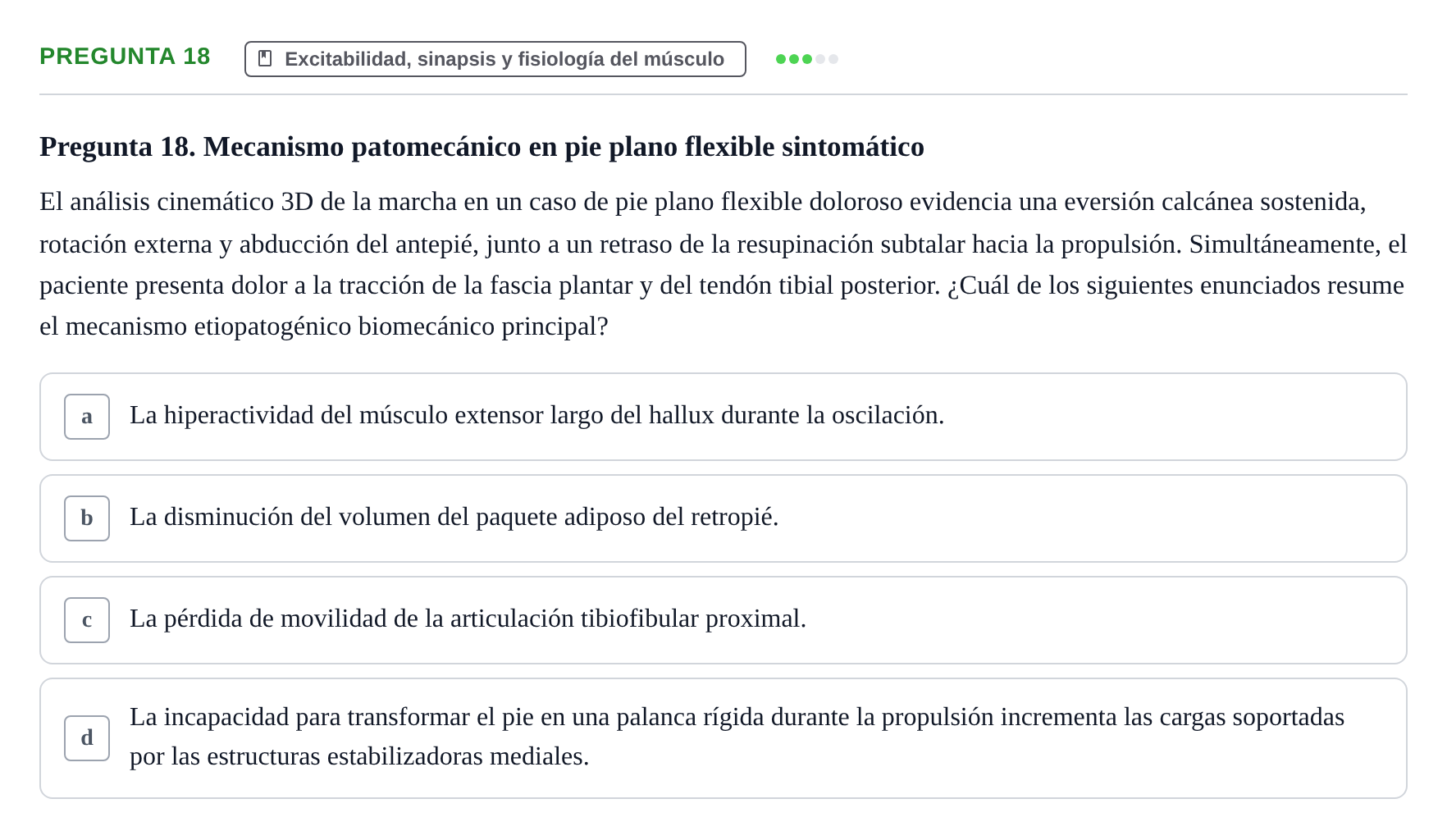 Enunciado: Pregunta 18
