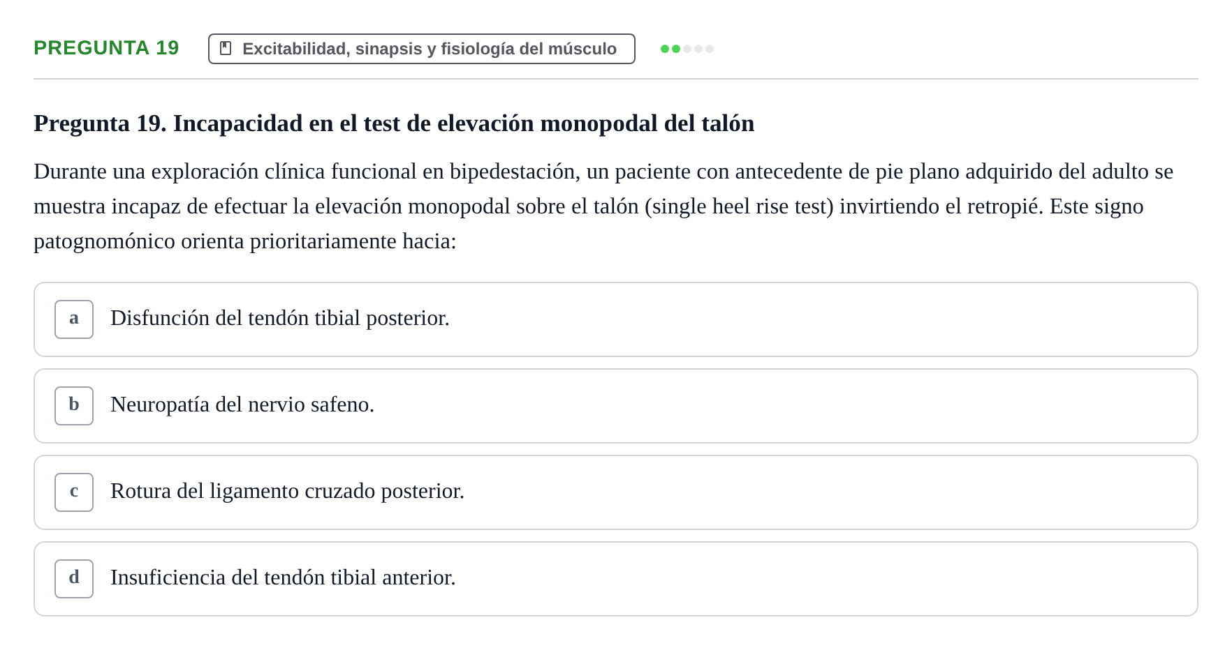 Enunciado: Pregunta 19