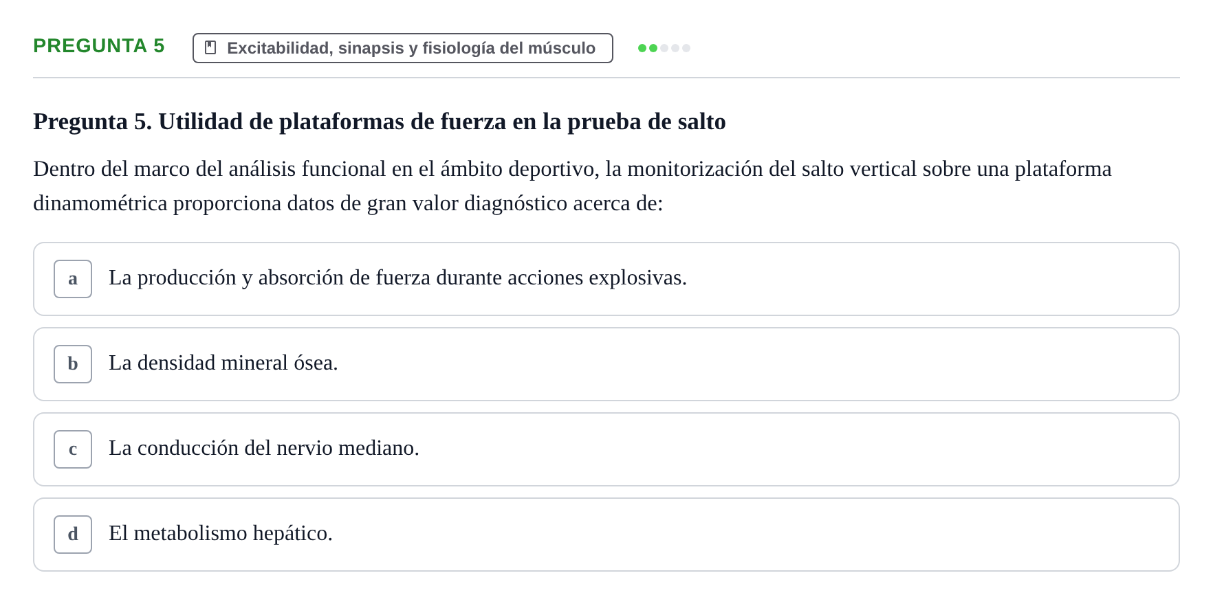 Enunciado: Pregunta 5