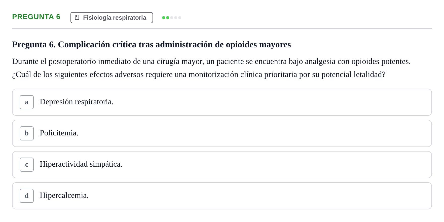 Enunciado: Pregunta 6