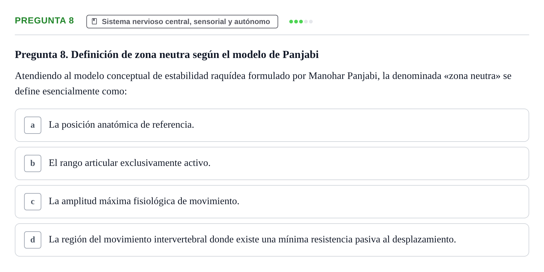 Enunciado: Pregunta 8