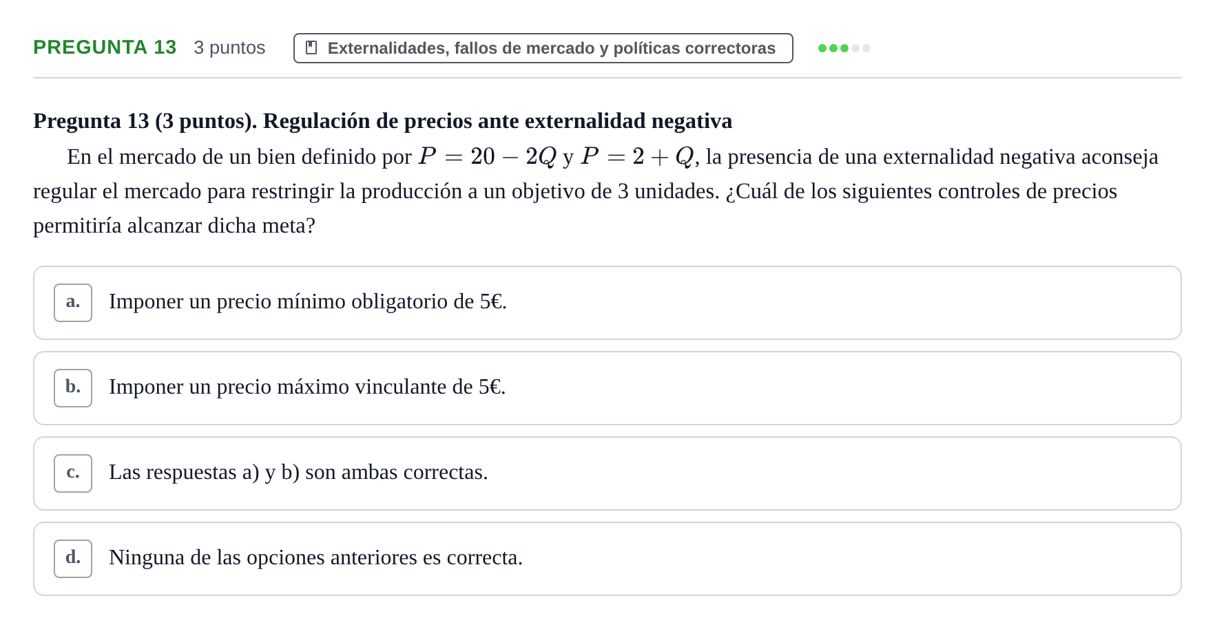 Enunciado: Pregunta 13 · 6 Introducció a la Microeconomia UPF 2012