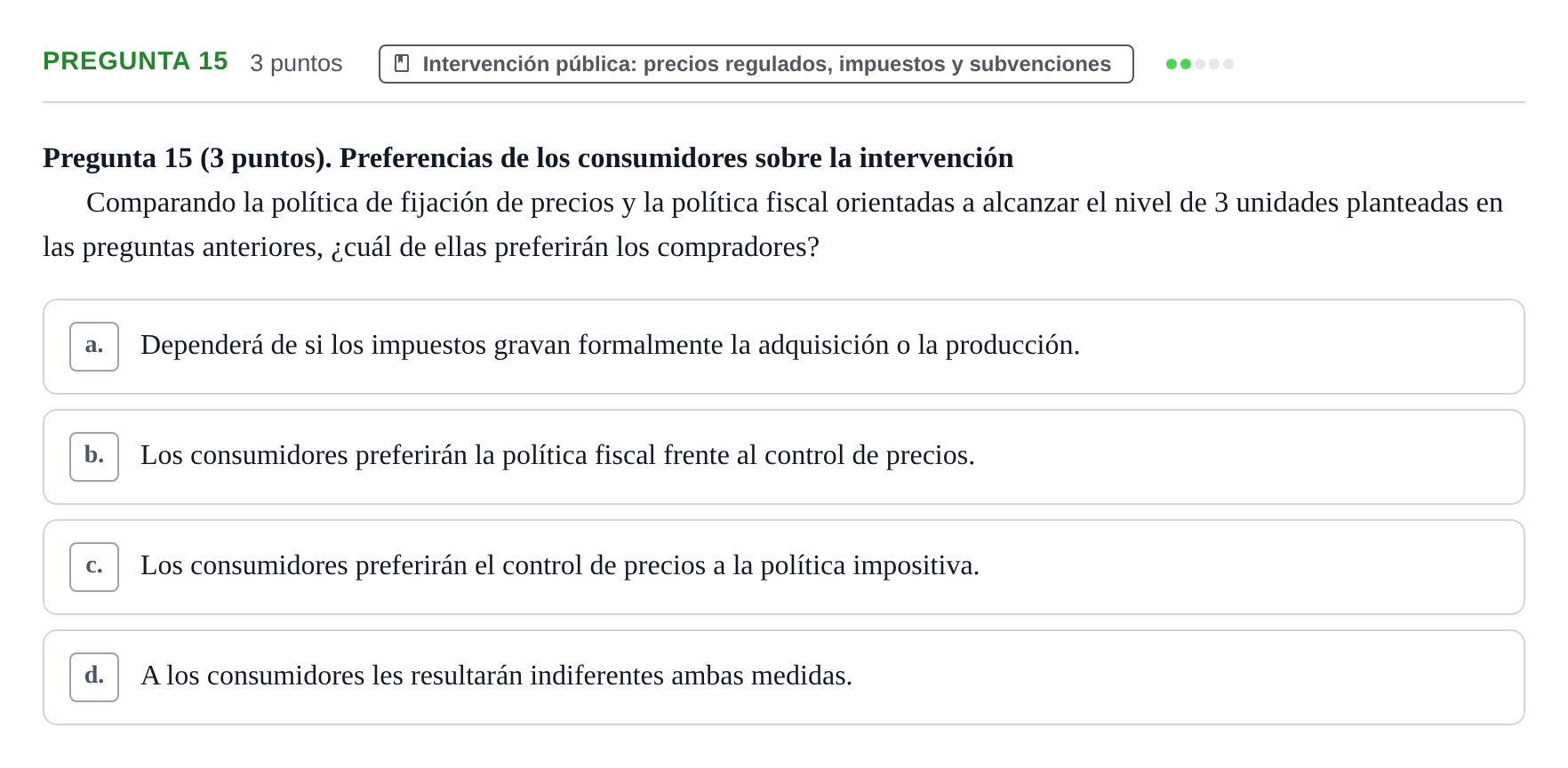 Enunciado: Pregunta 15 · 6 Introducció a la Microeconomia UPF 2012
