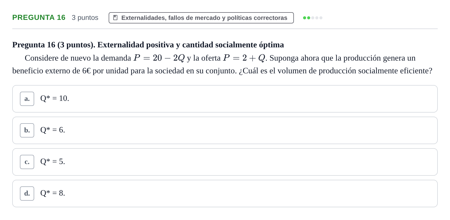 Enunciado: Pregunta 16 · 6 Introducció a la Microeconomia UPF 2012