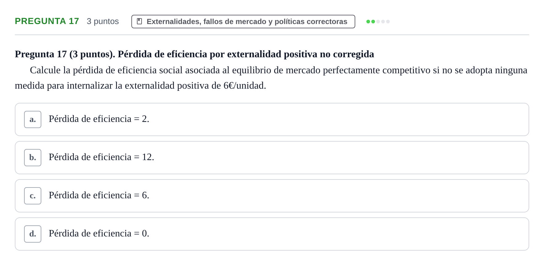 Enunciado: Pregunta 17 · 6 Introducció a la Microeconomia UPF 2012