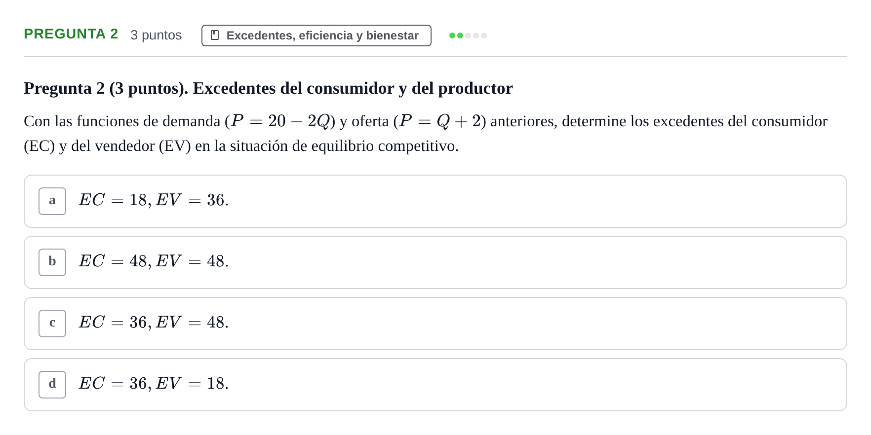 Enunciado: Pregunta 2 · 6 Introducció a la Microeconomia UPF 2012