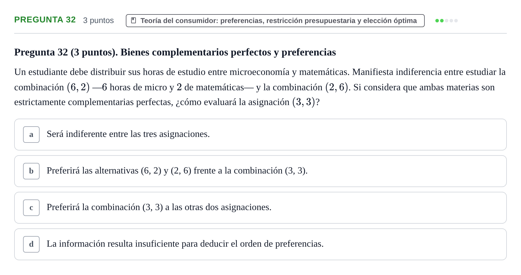 Enunciado: Pregunta 32 · 6 Introducció a la Microeconomia UPF 2012
