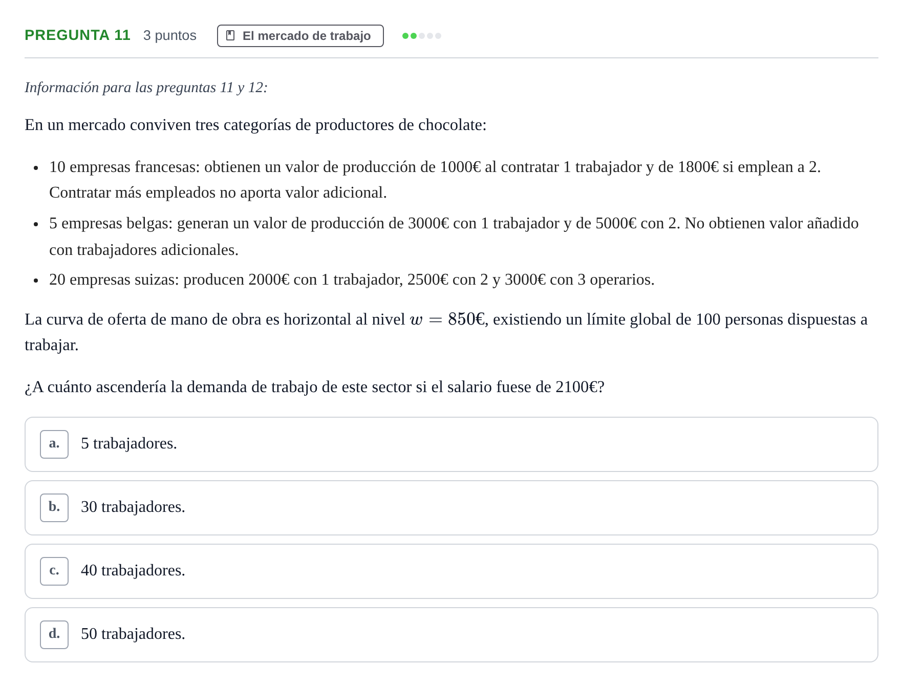 Enunciado: Pregunta 11 · 6 Introducció a la Microeconomia UPF 2018