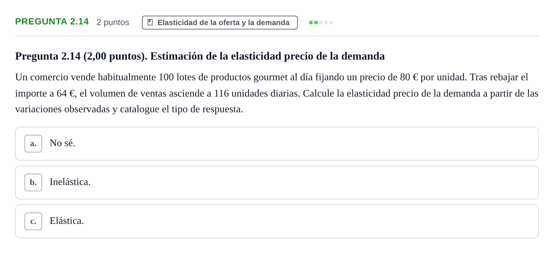 Enunciado: Pregunta 2.14 · 6 Introducció a la Microeconomia UPF 2020