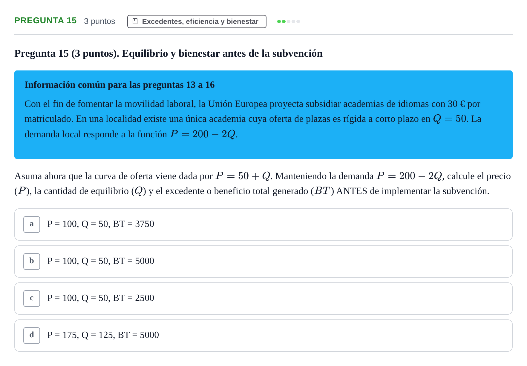 Enunciado: Pregunta 15 · 6 Introducció a la Microeconomia UPF 2015