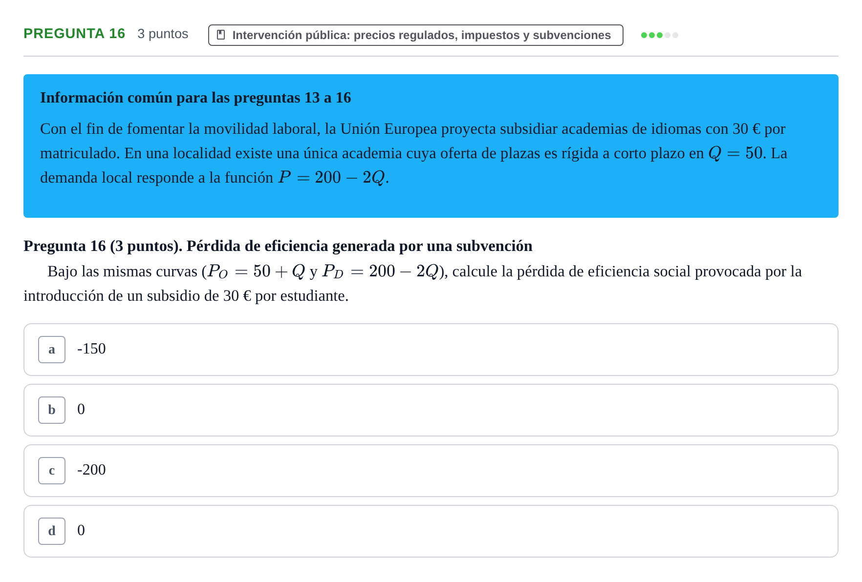 Enunciado: Pregunta 16 · 6 Introducció a la Microeconomia UPF 2015