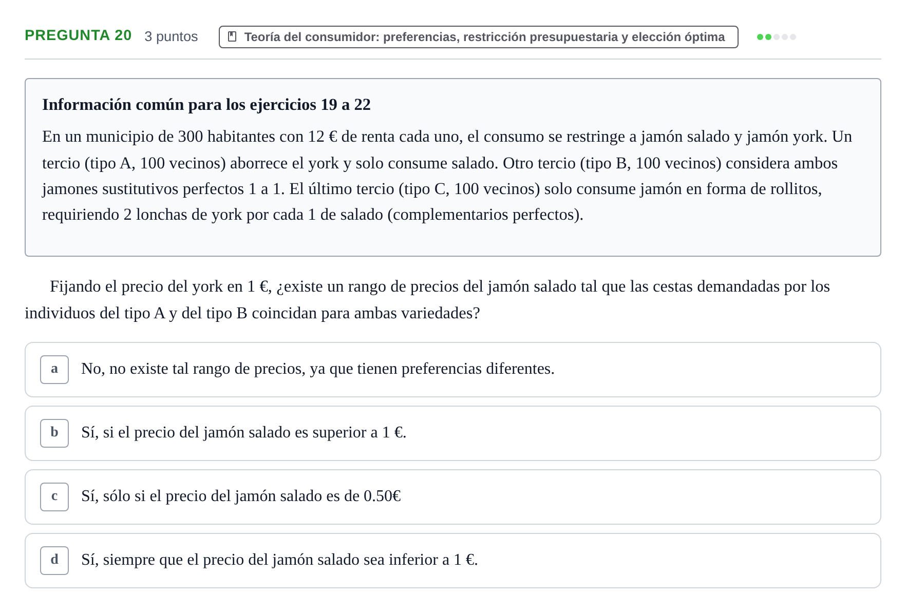 Enunciado: Pregunta 20 · 6 Introducció a la Microeconomia UPF 2015