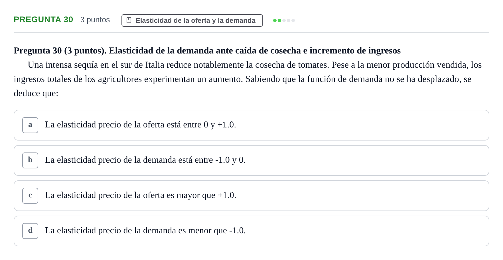 Enunciado: Pregunta 30 · 6 Introducció a la Microeconomia UPF 2015