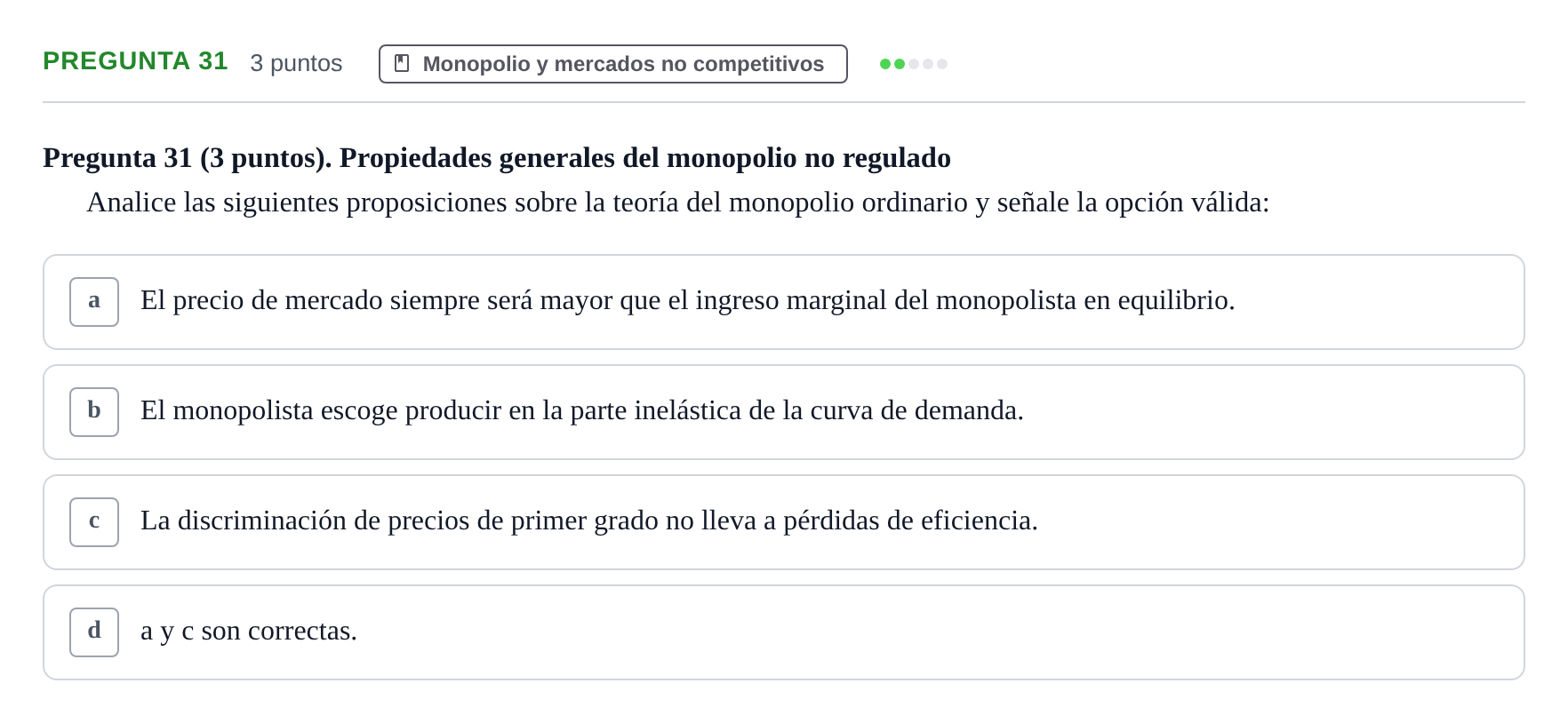 Enunciado: Pregunta 31 · 6 Introducció a la Microeconomia UPF 2015