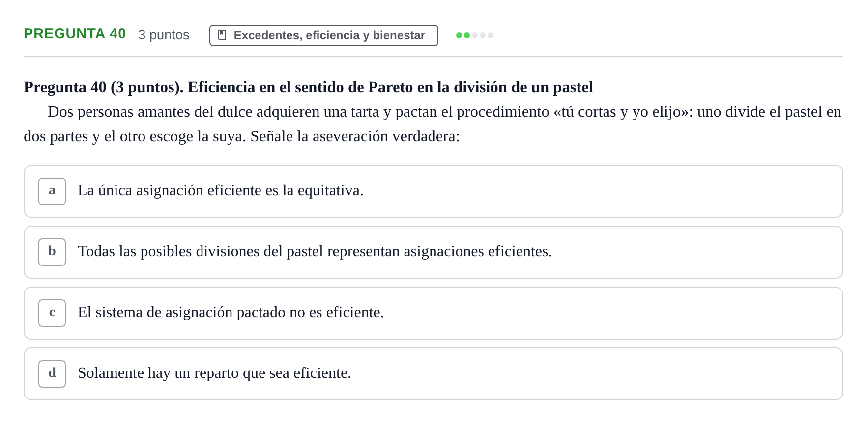 Enunciado: Pregunta 40 · 6 Introducció a la Microeconomia UPF 2015