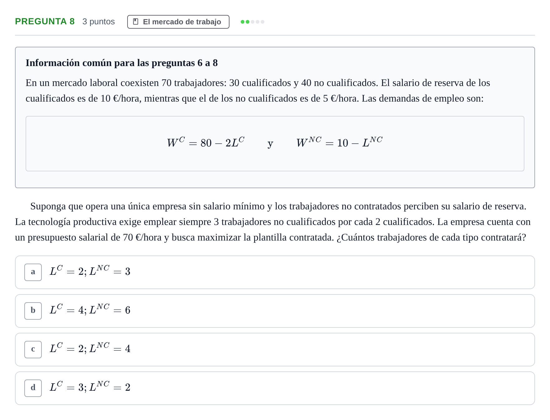 Enunciado: Pregunta 8 · 6 Introducció a la Microeconomia UPF 2015