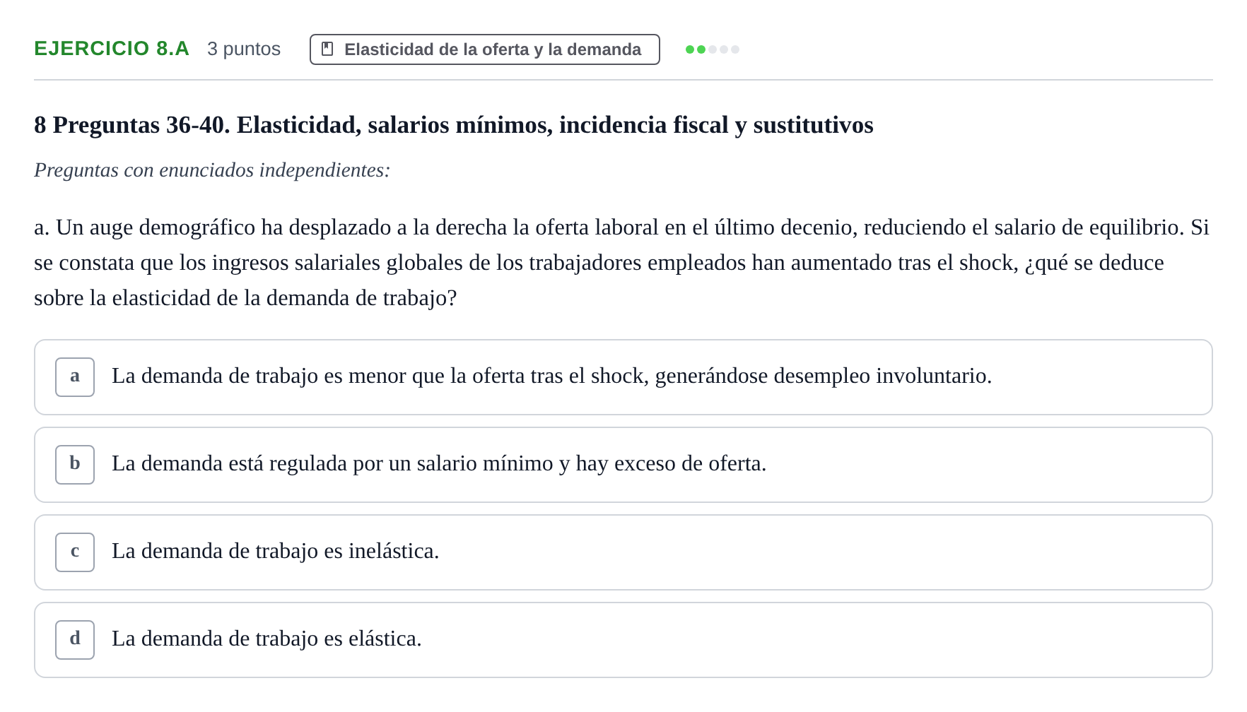 Enunciado: Ejercicio 8.a - Elasticidad de la oferta y la demanda · 6 Introducció a la Microeconomia UPF 2011