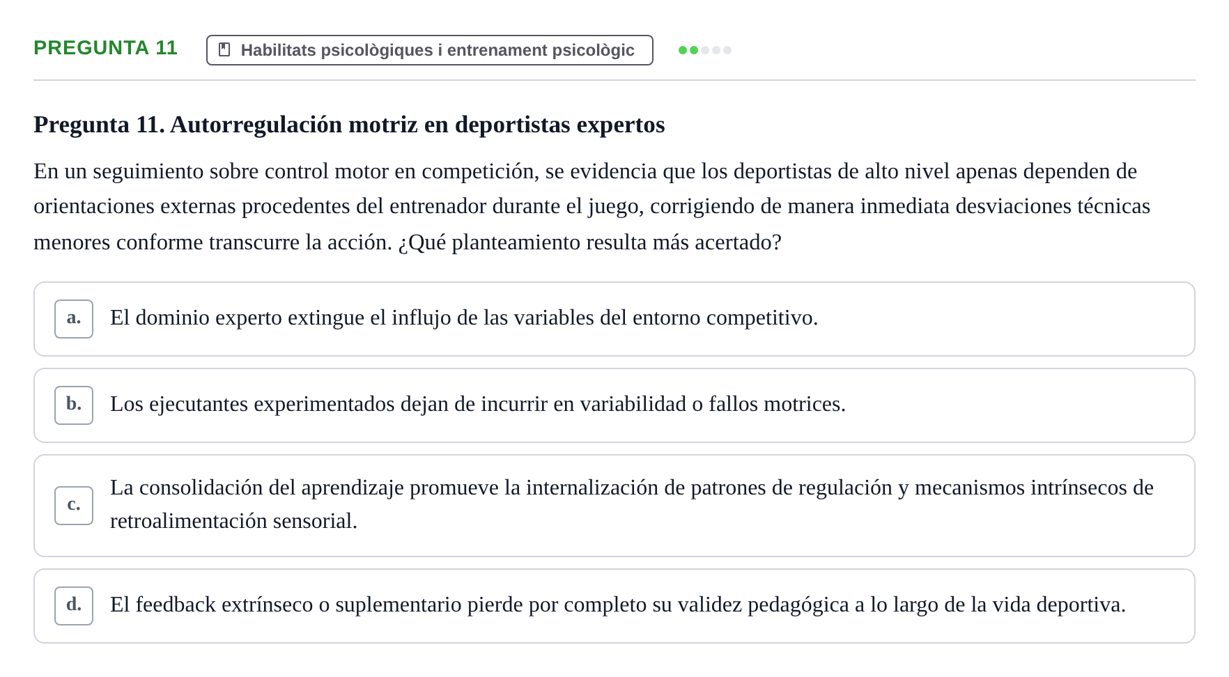 Enunciado: Pregunta 11