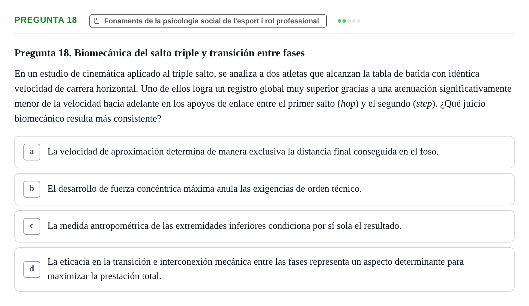Enunciado: Pregunta 18
