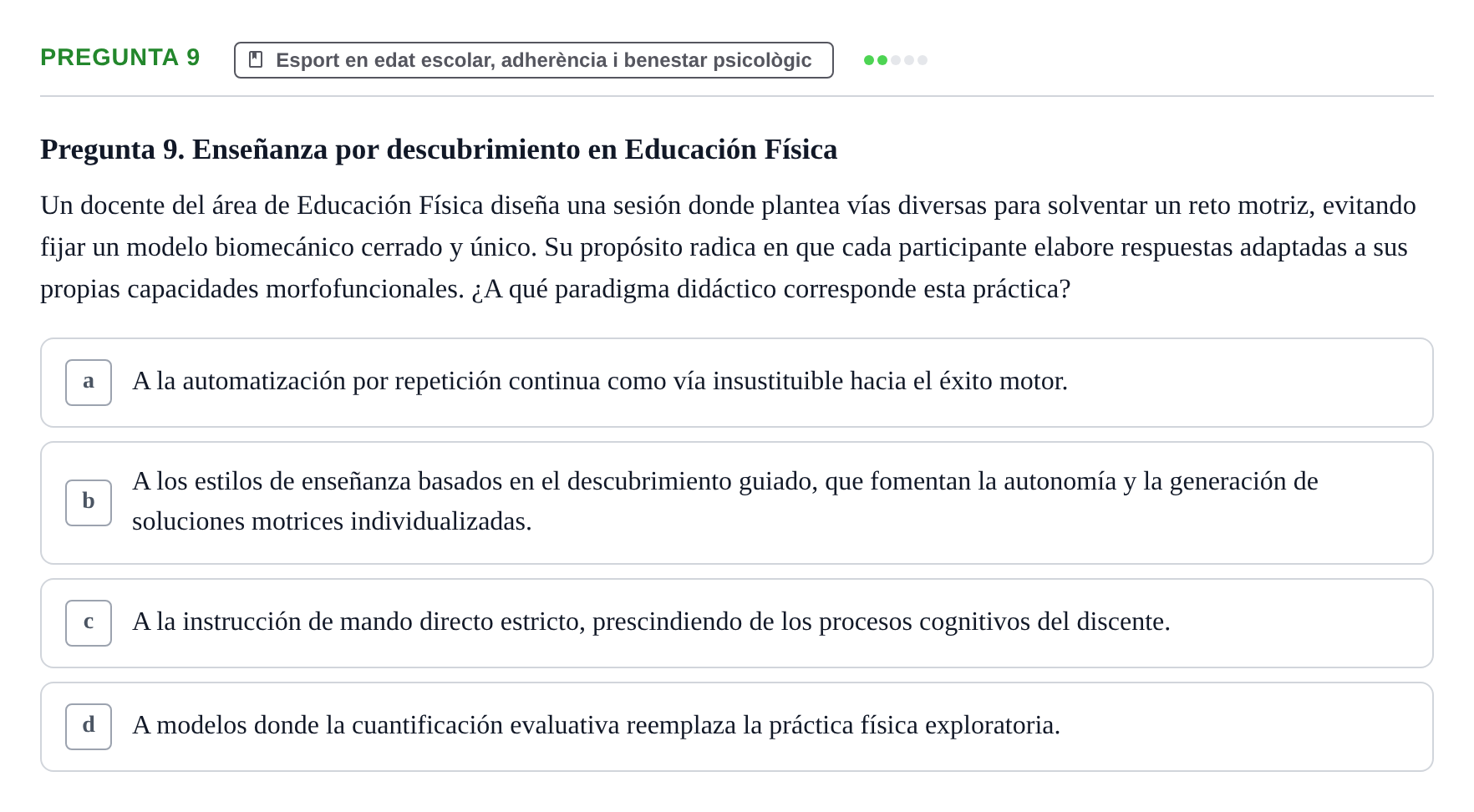 Enunciado: Pregunta 9