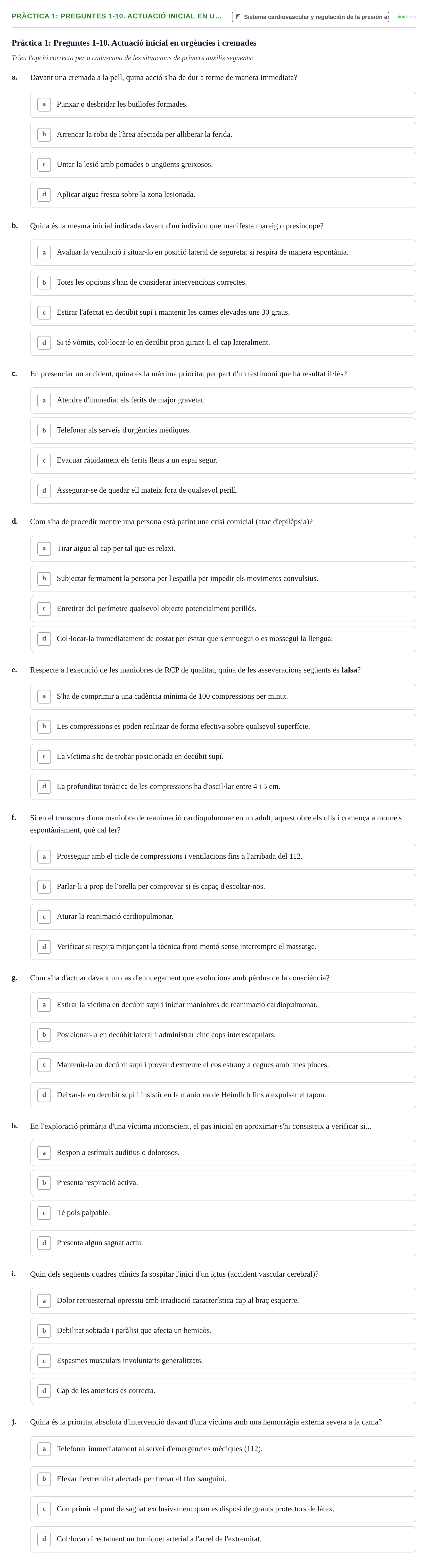 Enunciado: Pràctica 1: Preguntes 1-10. Actuació inicial en u…