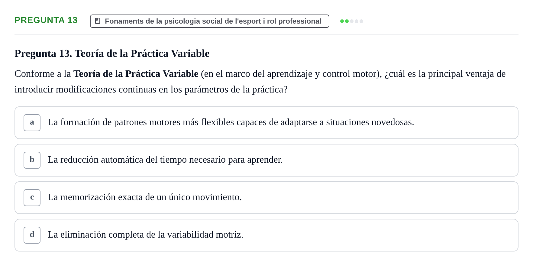 Enunciado: Pregunta 13