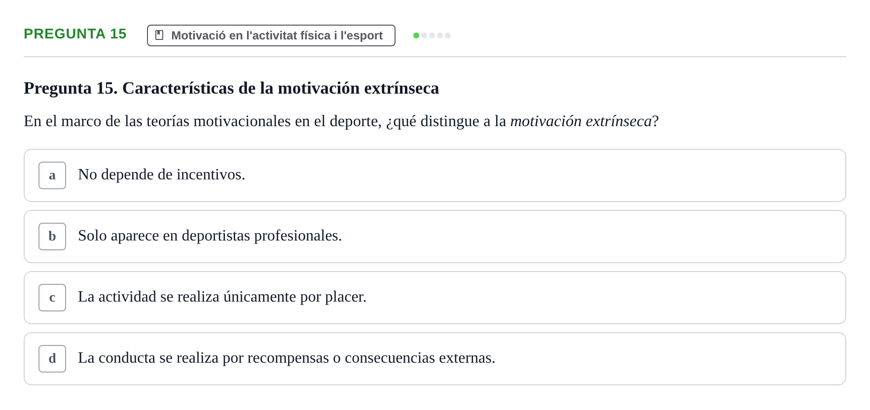 Enunciado: Pregunta 15