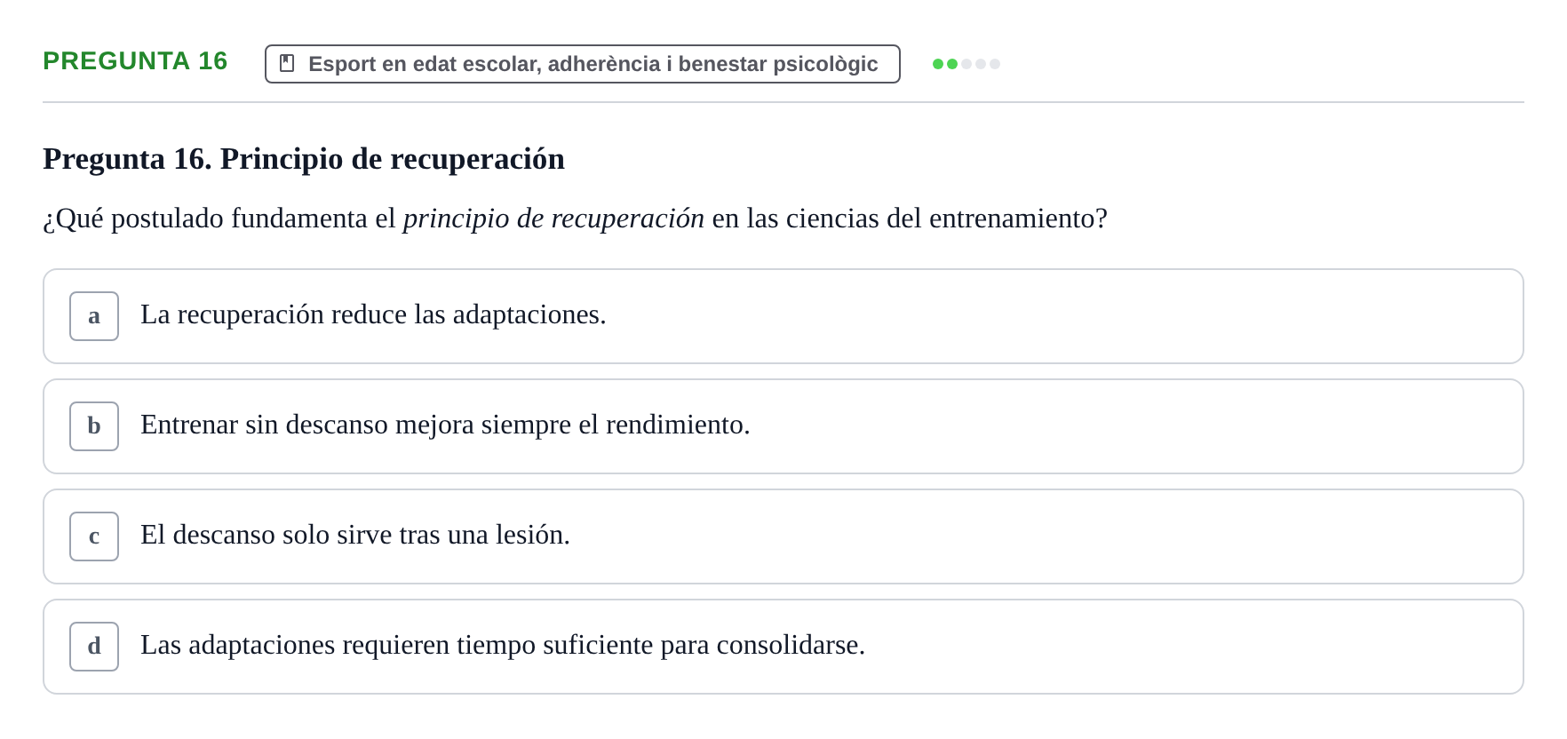 Enunciado: Pregunta 16