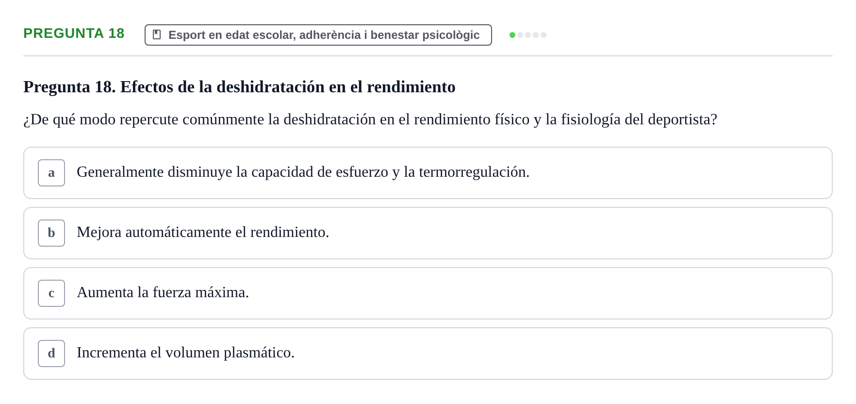 Enunciado: Pregunta 18