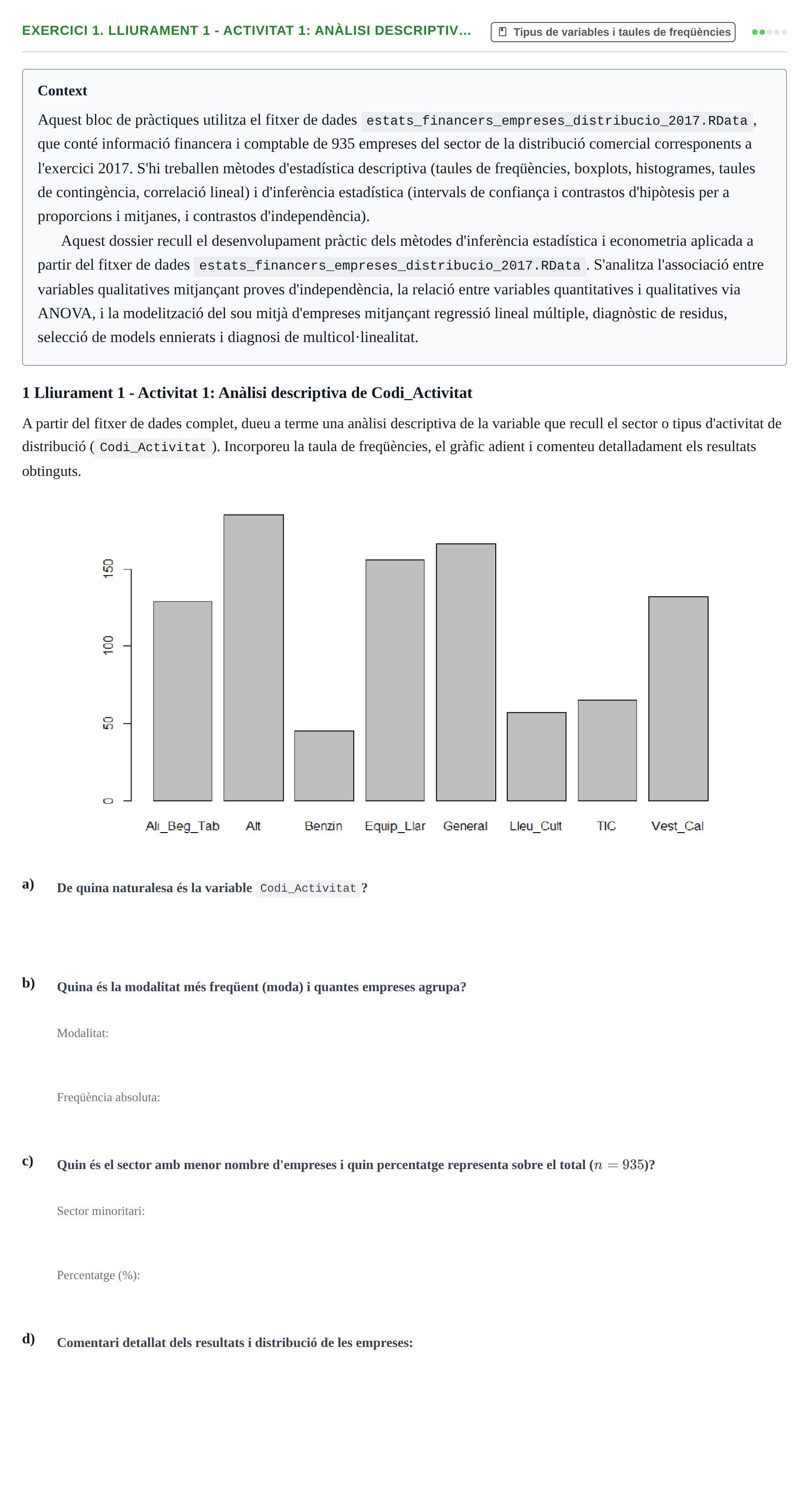Enunciado: 1. Lliurament 1 - Activitat 1: Anàlisi descriptiv…
