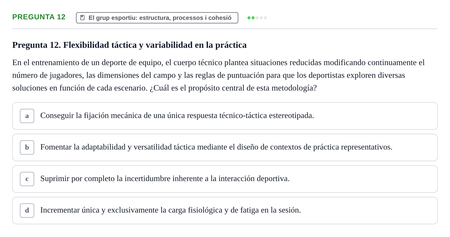 Enunciado: Pregunta 12