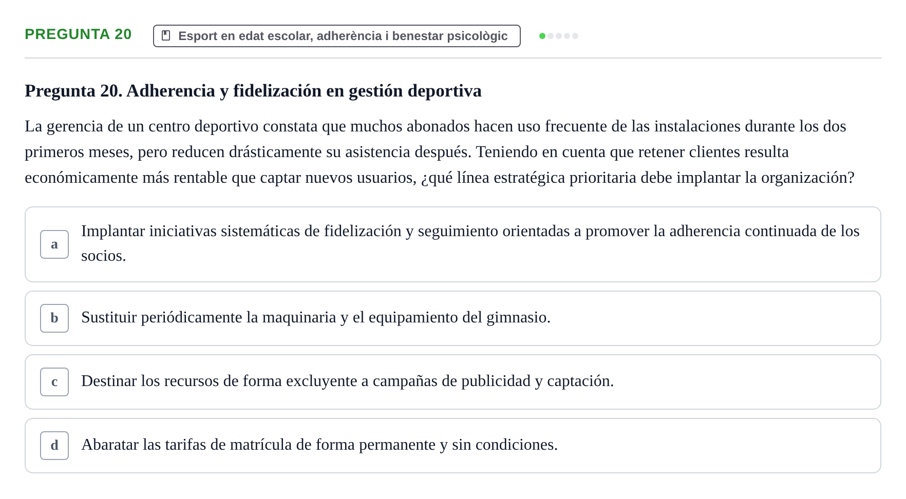Enunciado: Pregunta 20