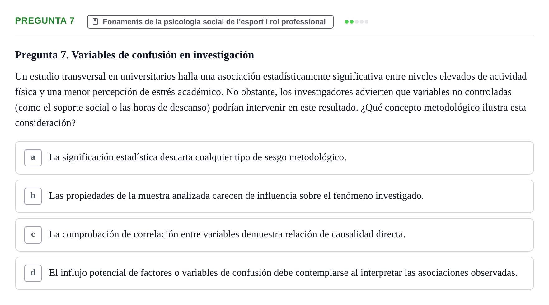 Enunciado: Pregunta 7