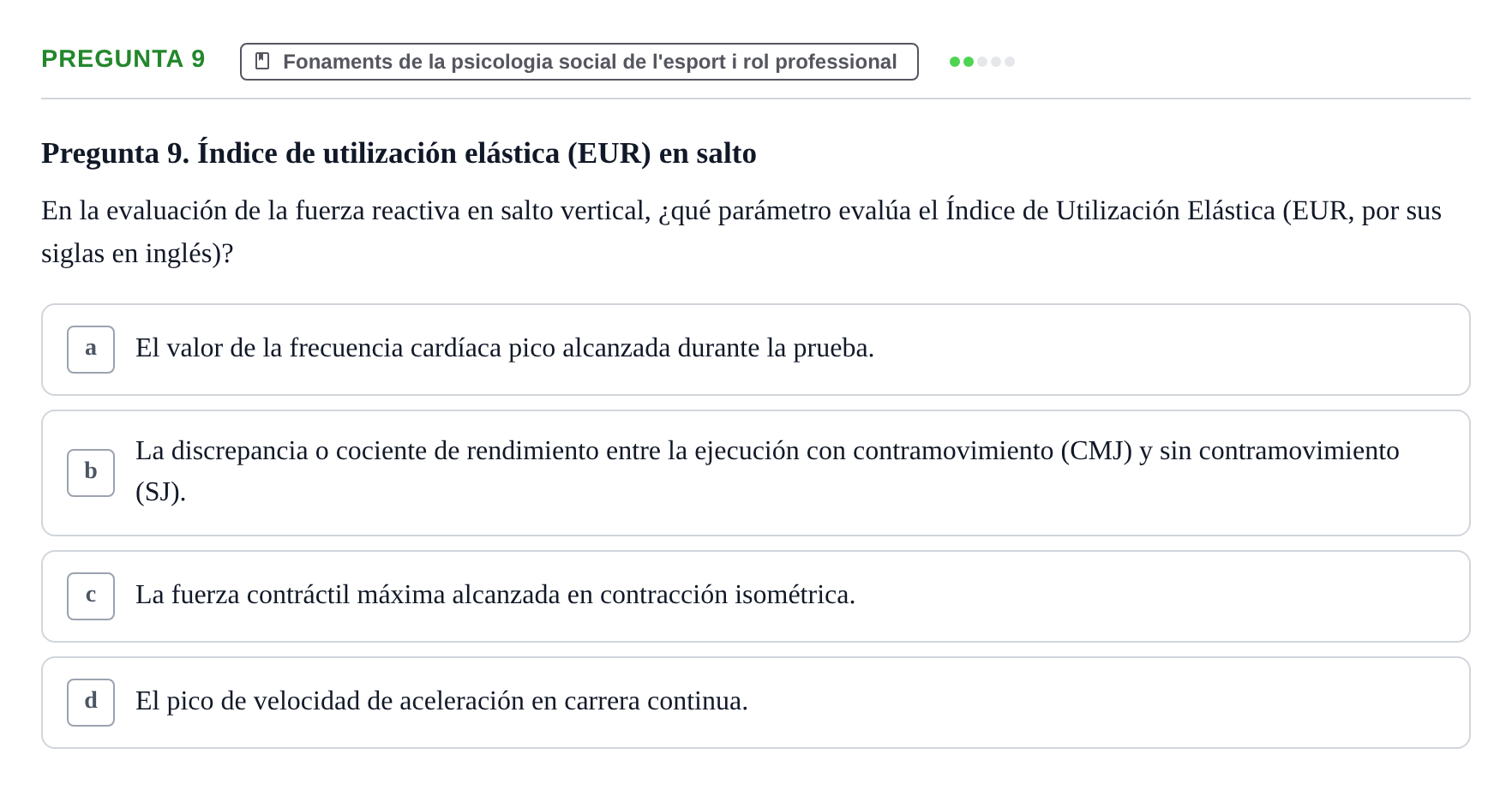 Enunciado: Pregunta 9