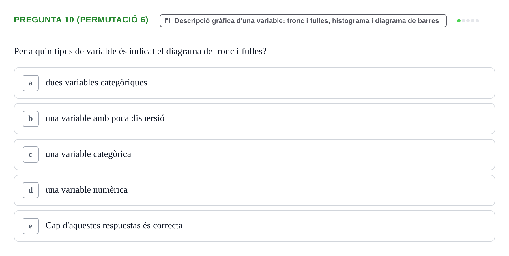 Enunciado: Pregunta 10 (Permutació 6) · Anàlisi de Dades UPF 2000