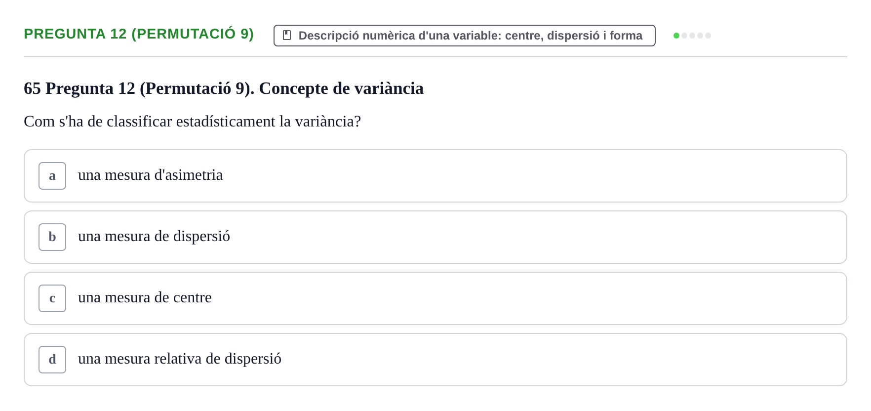 Enunciado: Pregunta 12 (Permutació 9) · Anàlisi de Dades UPF 2000