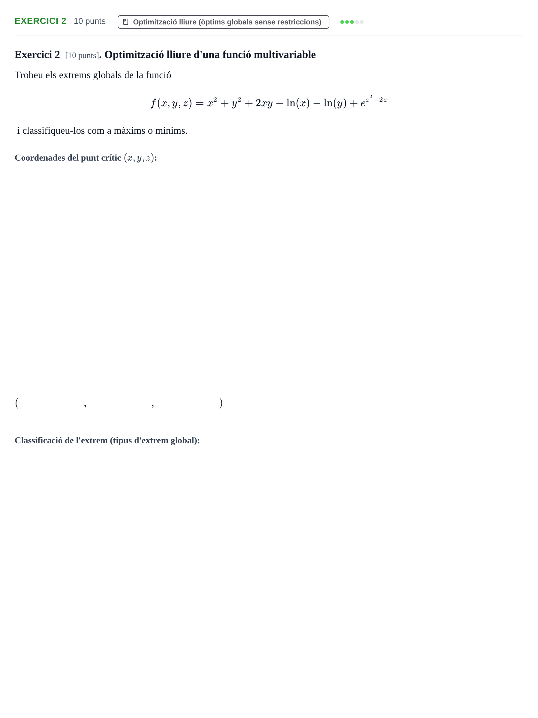 Enunciado: Exercici 2 · Matematiques Iii UPF 2021