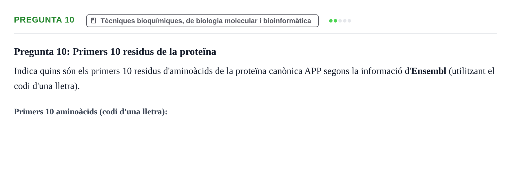 Enunciado: Pregunta 10