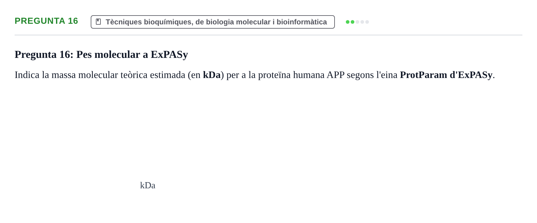 Enunciado: Pregunta 16