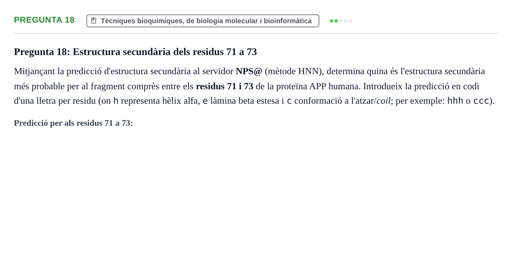 Enunciado: Pregunta 18