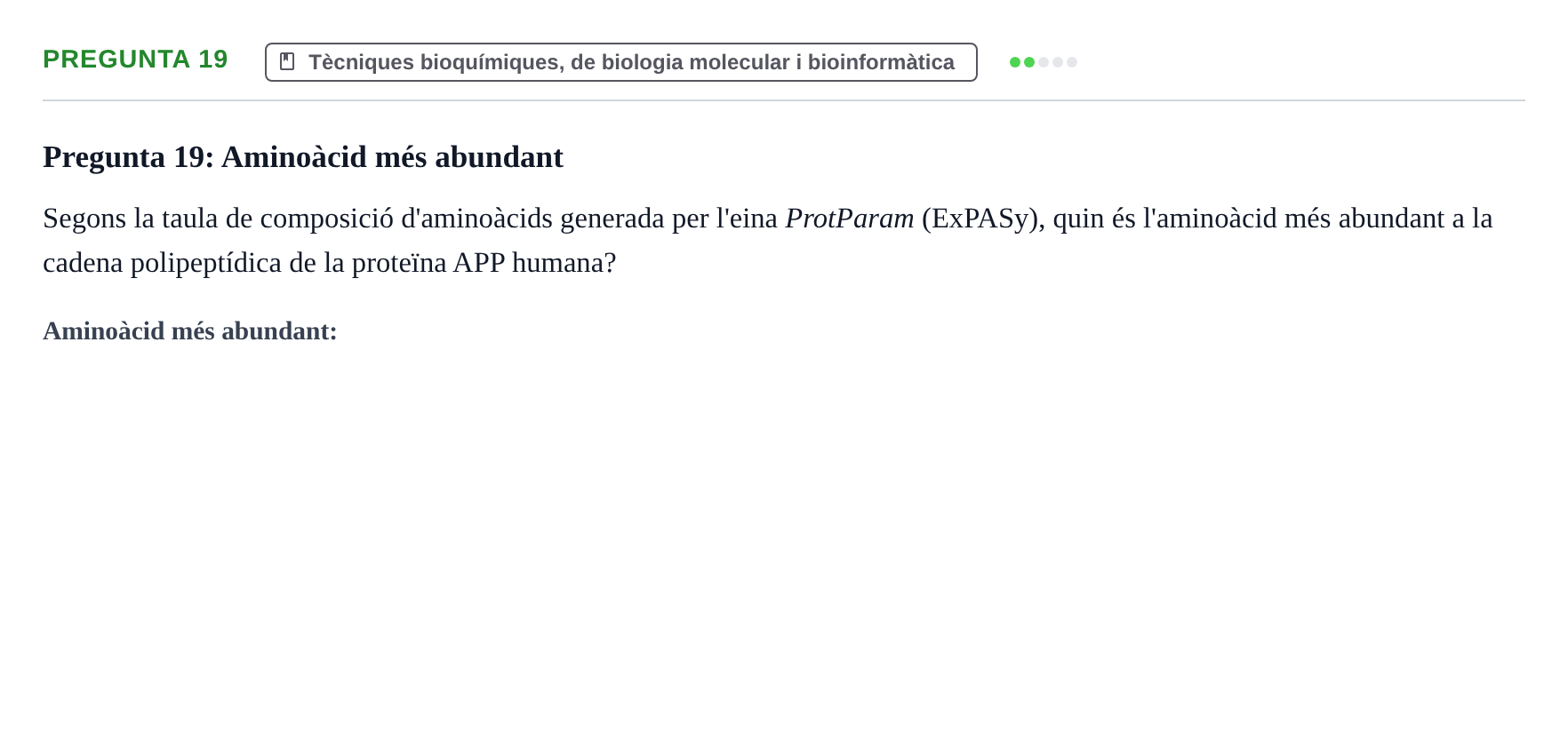 Enunciado: Pregunta 19