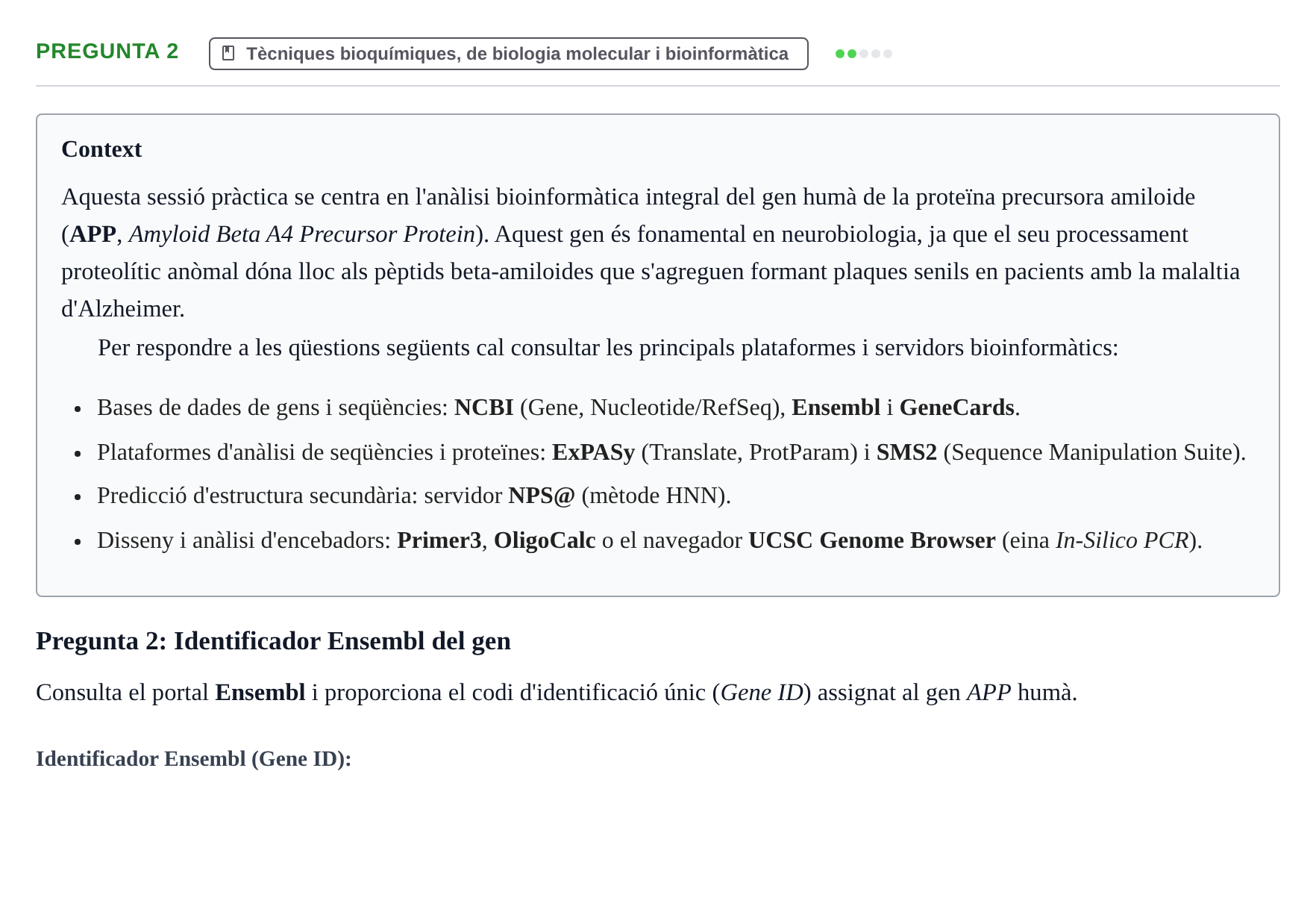 Enunciado: Pregunta 2