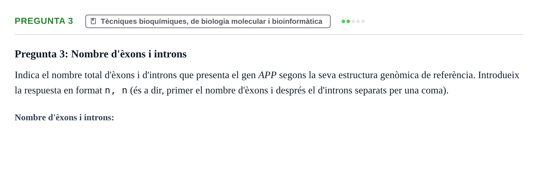 Enunciado: Pregunta 3