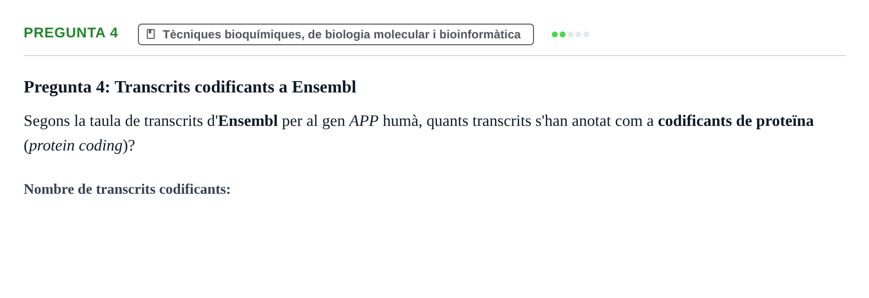 Enunciado: Pregunta 4