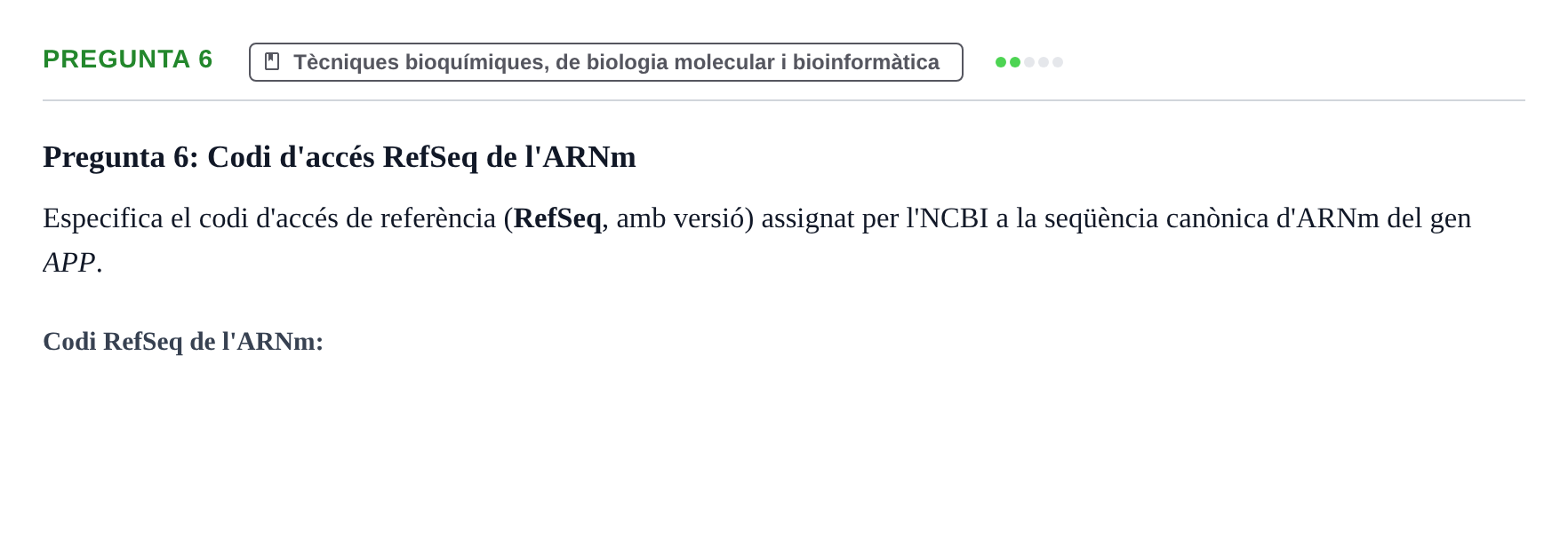 Enunciado: Pregunta 6