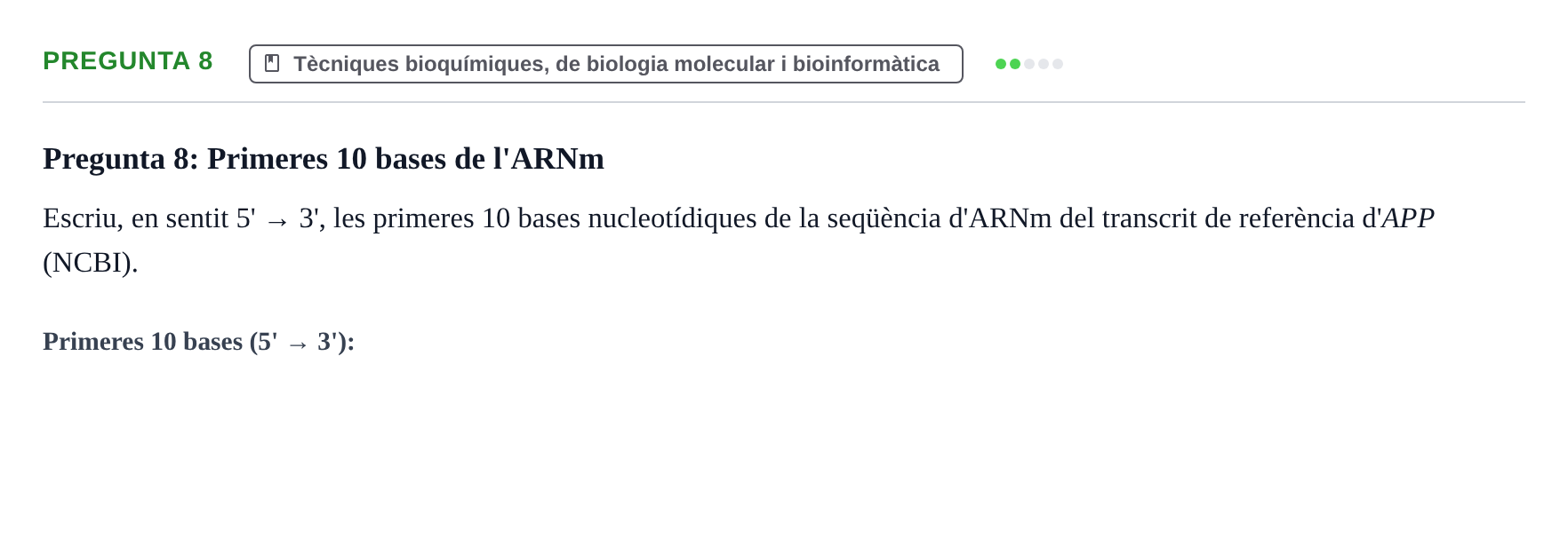 Enunciado: Pregunta 8